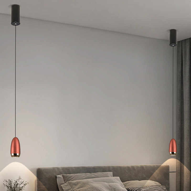 Unique Shape Hanging Lighting Modern Style Metal 1 Light Hanging Lamp for Bedroom