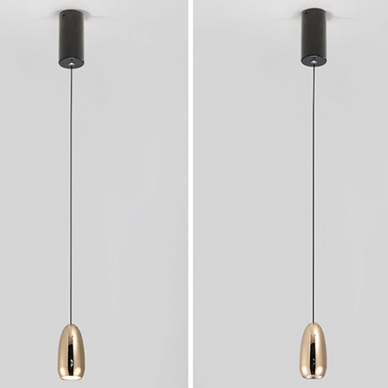 Unique Shape Hanging Lighting Modern Style Metal 1 Light Hanging Lamp for Bedroom