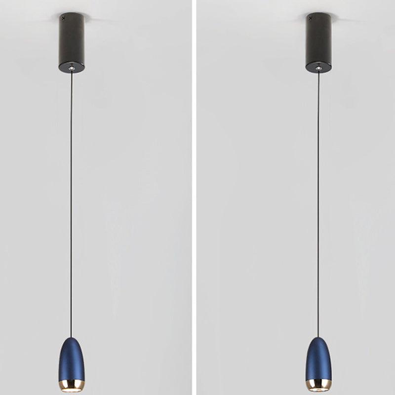 Unique Shape Hanging Lighting Modern Style Metal 1 Light Hanging Lamp for Bedroom