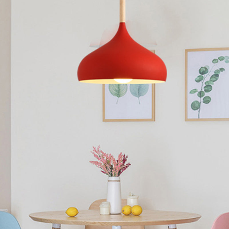 Domed Metal Hanging Ceiling Light Minimalist Style Pendant Lighting Fixture