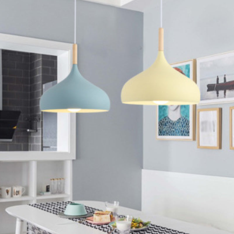 Domed Metal Hanging Ceiling Light Minimalist Style Pendant Lighting Fixture