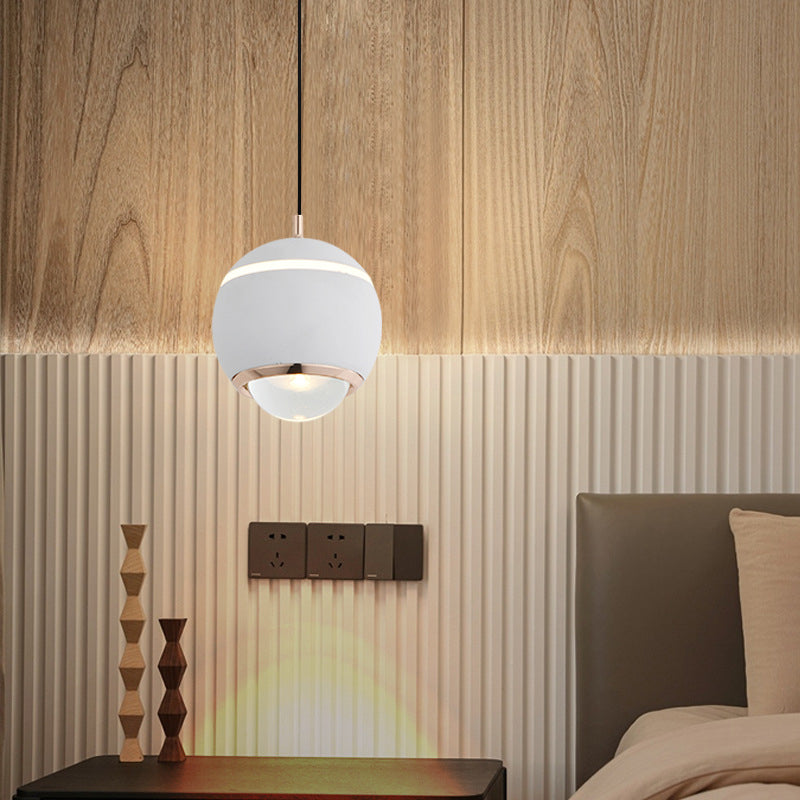 Spherical Shape Hanging Lighting Modern Style Metal 2 Light Hanging Lamp for Bedroom