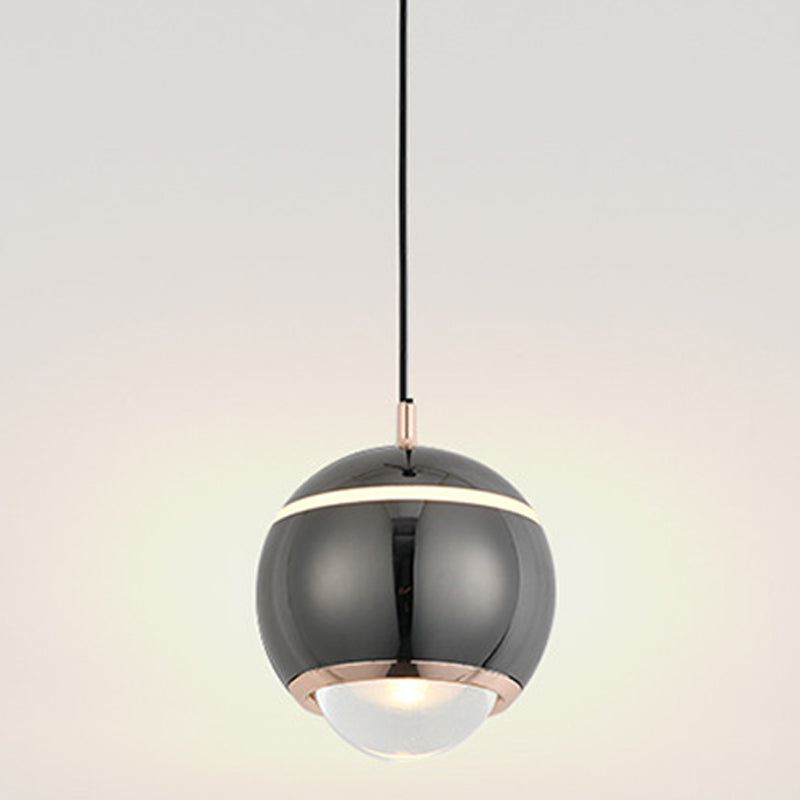Spherical Shape Hanging Lighting Modern Style Metal 2 Light Hanging Lamp for Bedroom