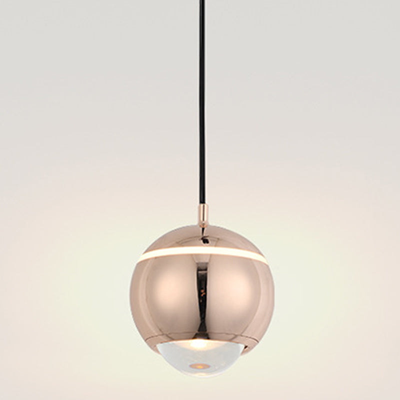 Spherical Shape Hanging Lighting Modern Style Metal 2 Light Hanging Lamp for Bedroom