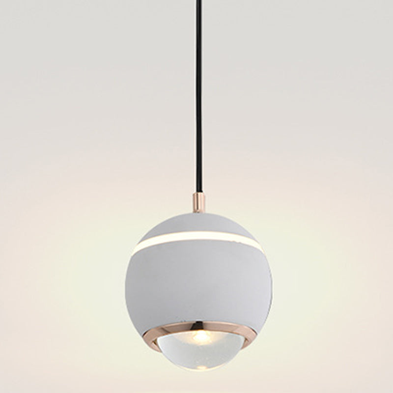 Spherical Shape Hanging Lighting Modern Style Metal 2 Light Hanging Lamp for Bedroom