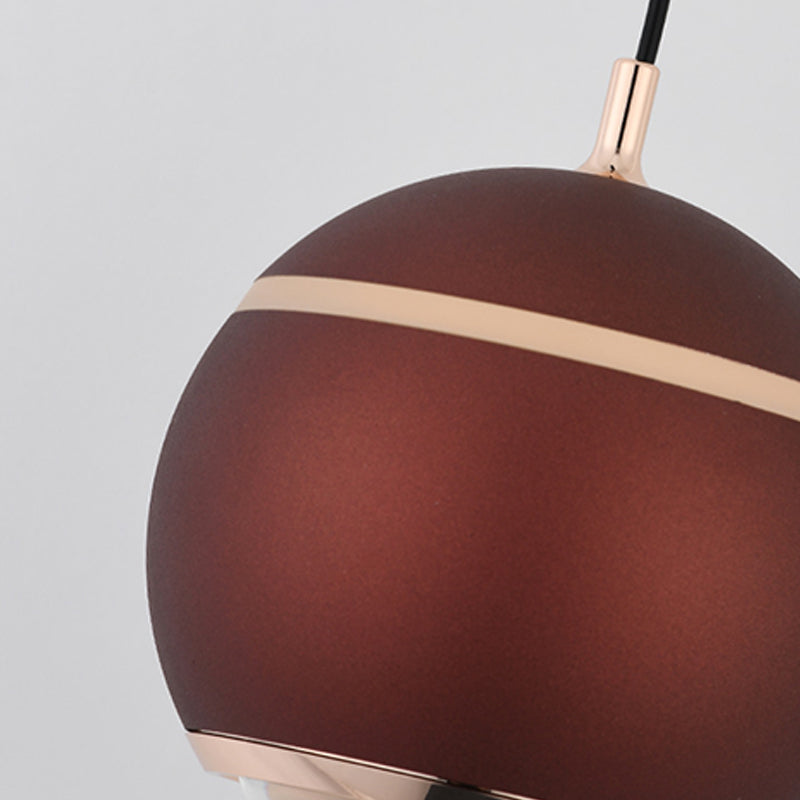 Spherical Shape Hanging Lighting Modern Style Metal 2 Light Hanging Lamp for Bedroom