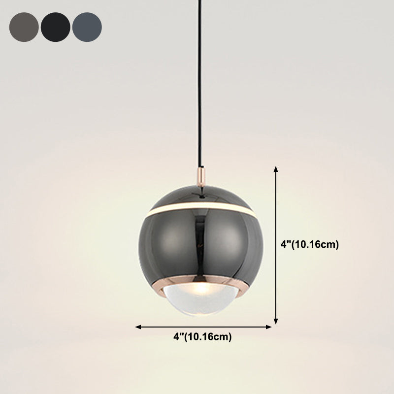 Spherical Shape Hanging Lighting Modern Style Metal 2 Light Hanging Lamp for Bedroom