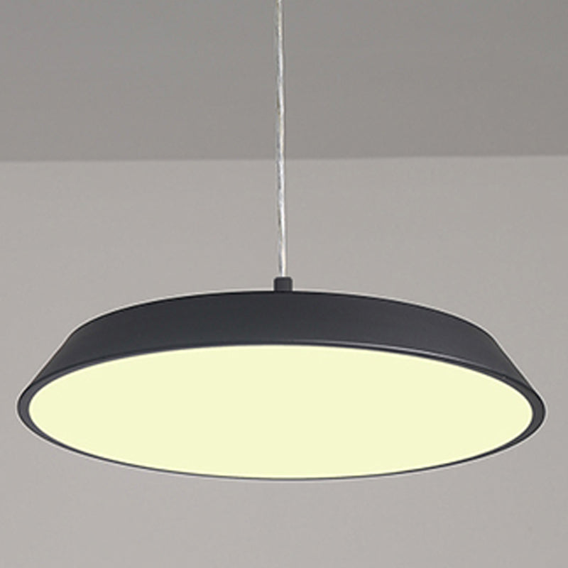 Lumo moderno a forma di metallo a forma rotonda a 1 luce appesa a 1 luce