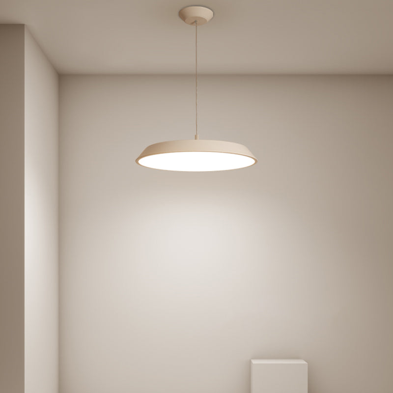 Lumo moderno a forma di metallo a forma rotonda a 1 luce appesa a 1 luce