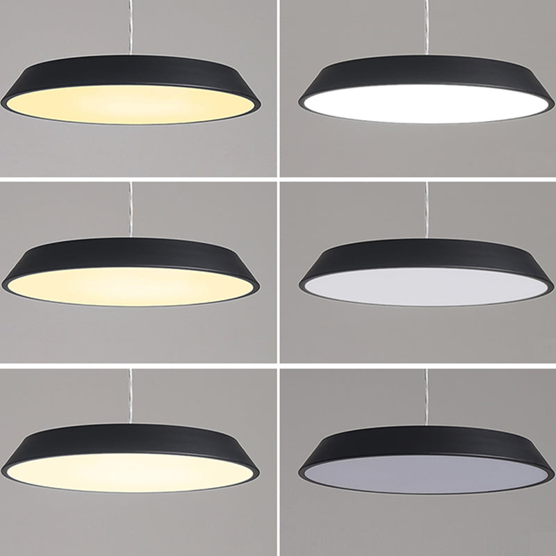 Lumo moderno a forma di metallo a forma rotonda a 1 luce appesa a 1 luce
