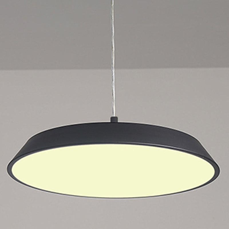 Lumo moderno a forma di metallo a forma rotonda a 1 luce appesa a 1 luce