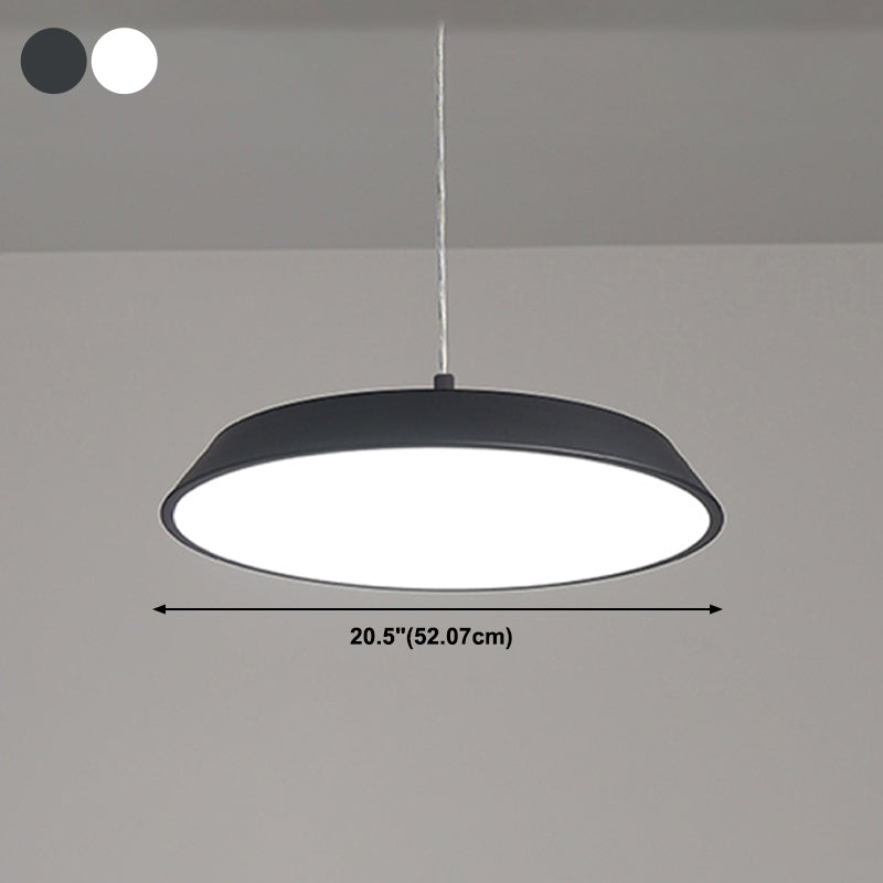 Lumo moderno a forma di metallo a forma rotonda a 1 luce appesa a 1 luce