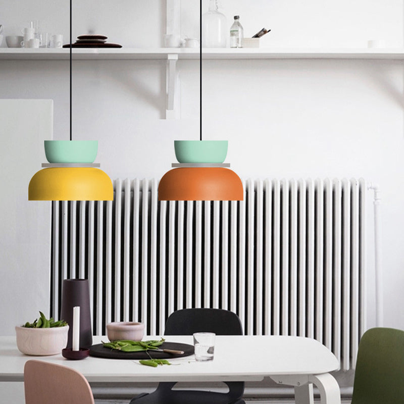 Bowl Shape Metal Hanging Pendant Light Nordic Style Ceiling Pendant Light