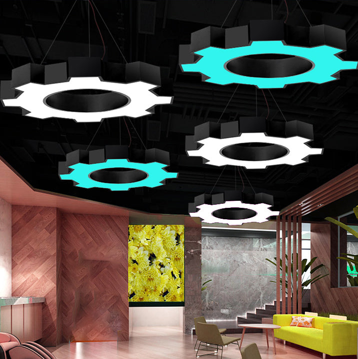 Contemporary Gear Hanging Light Simple Pendant Lighting Fixture for Office