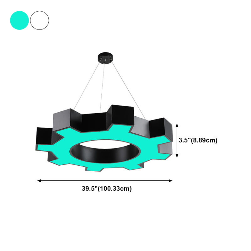 Contemporary Gear Hanging Light Simple Pendant Lighting Fixture for Office