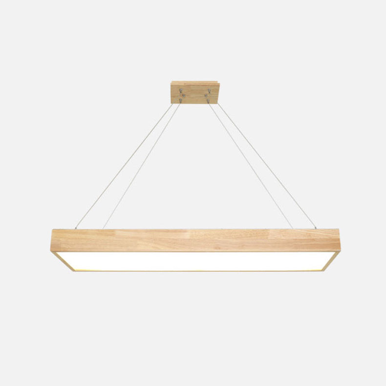 Wooden Hanging Lamp Simplicity Pendent Lighting Fixture for Meeting Room