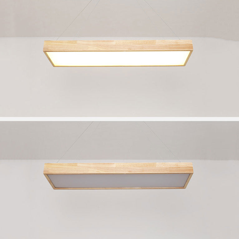 Wooden Hanging Lamp Simplicity Pendent Lighting Fixture for Meeting Room