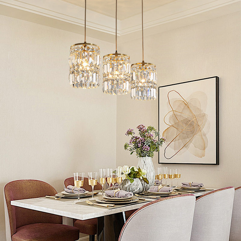 Contemporary Style Hanging Light Crystal Pendent Lighting Fixture for Living Room