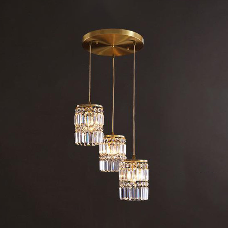 Contemporary Style Hanging Light Crystal Pendent Lighting Fixture for Living Room