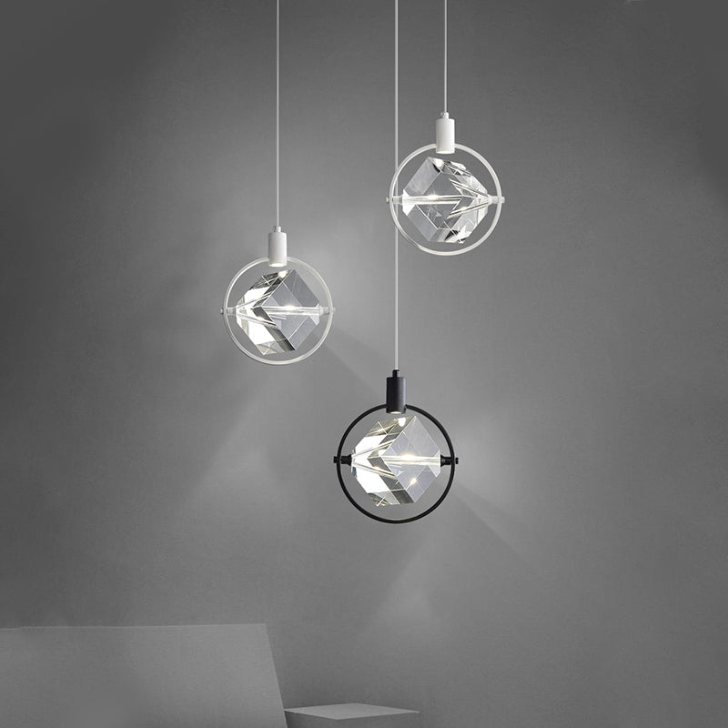 Crystal Hanging Light Modern Style Pendent Lighting Fixture for Sitting Room