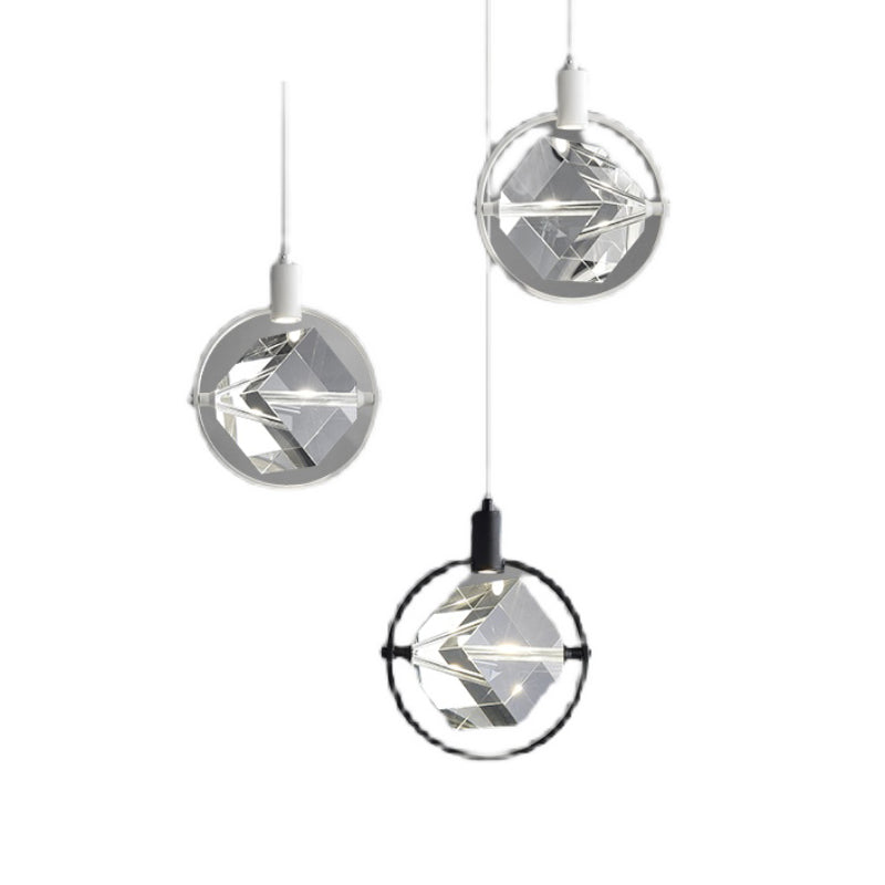 Crystal Hanging Light Modern Style Pendent Lighting Fixture for Sitting Room