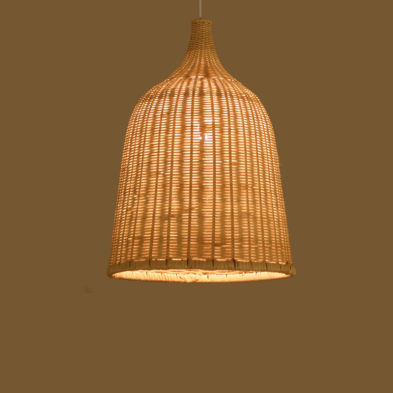 Rattan Hanging Light Modern Style Pendent Lighting Fixture for Sitting Room