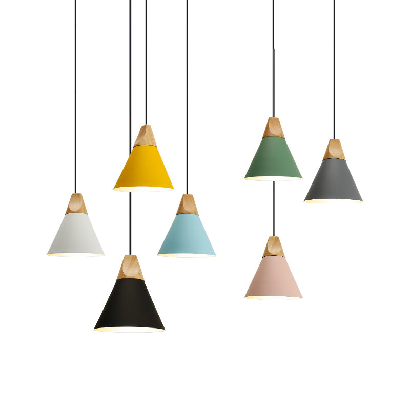 Contemporary Hanging Light Metal Shade Pendent Lighting Fixture for Sitting Room