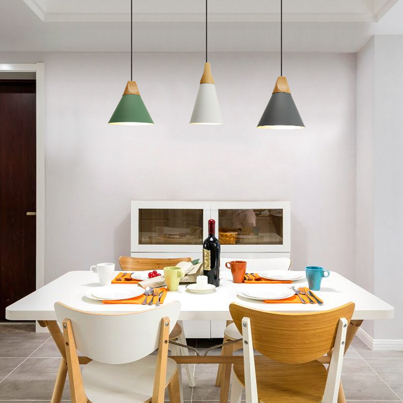 Contemporary Hanging Light Metal Shade Pendent Lighting Fixture for Sitting Room