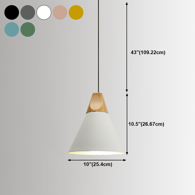 Contemporary Hanging Light Metal Shade Pendent Lighting Fixture for Sitting Room