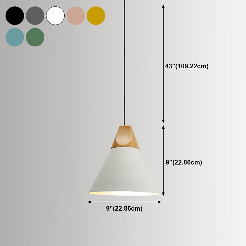 Contemporary Hanging Light Metal Shade Pendent Lighting Fixture for Sitting Room