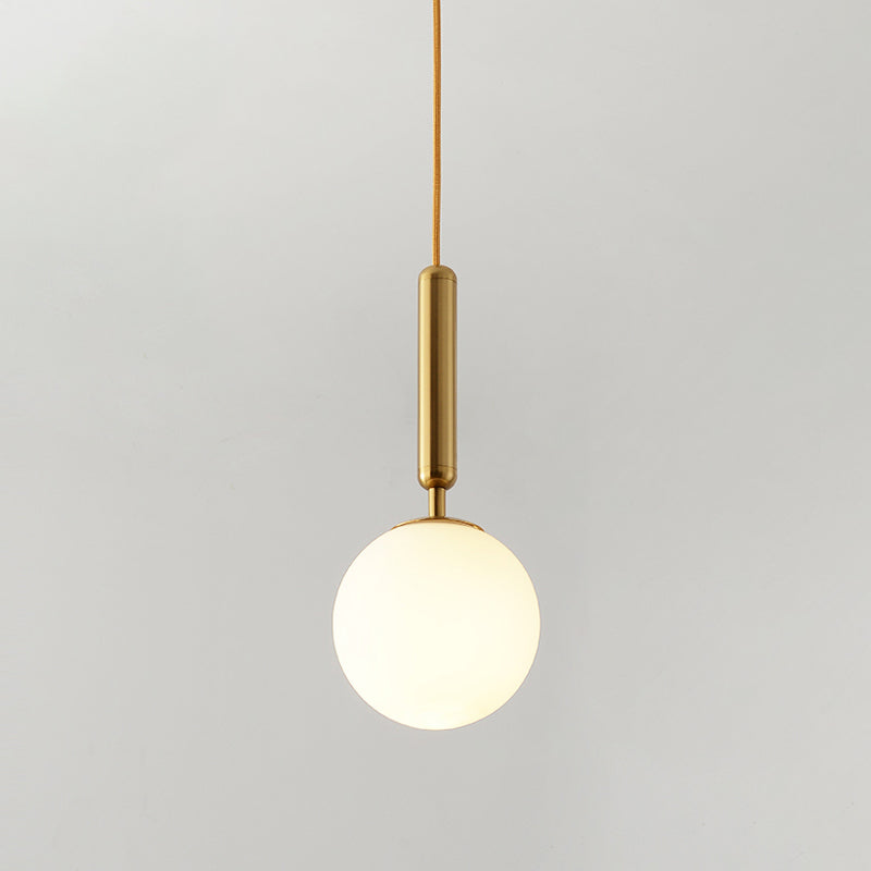 1 Light Spherical Hanging Pendant Modern Style Glass Hanging Lighting for Bedroom