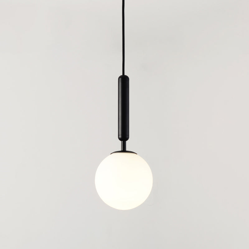 1 Light Spherical Hanging Pendant Modern Style Glass Hanging Lighting for Bedroom