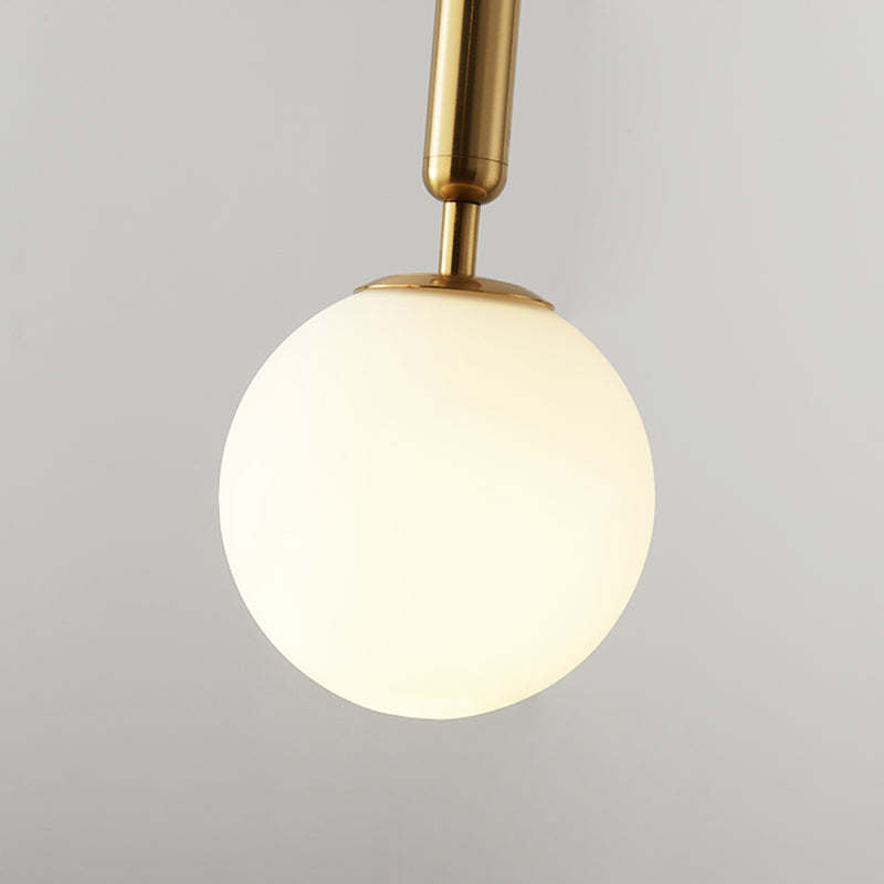 1 Light Spherical Hanging Pendant Modern Style Glass Hanging Lighting for Bedroom