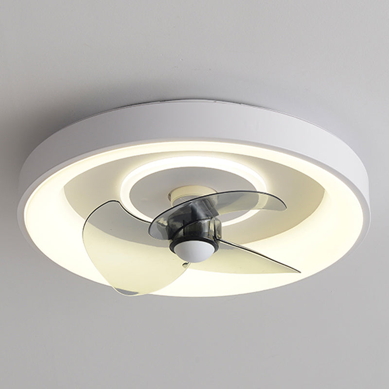 Ventola a soffitto in metallo a forma geometrica Stile moderno a 2 luci lampada a ventola del soffitto