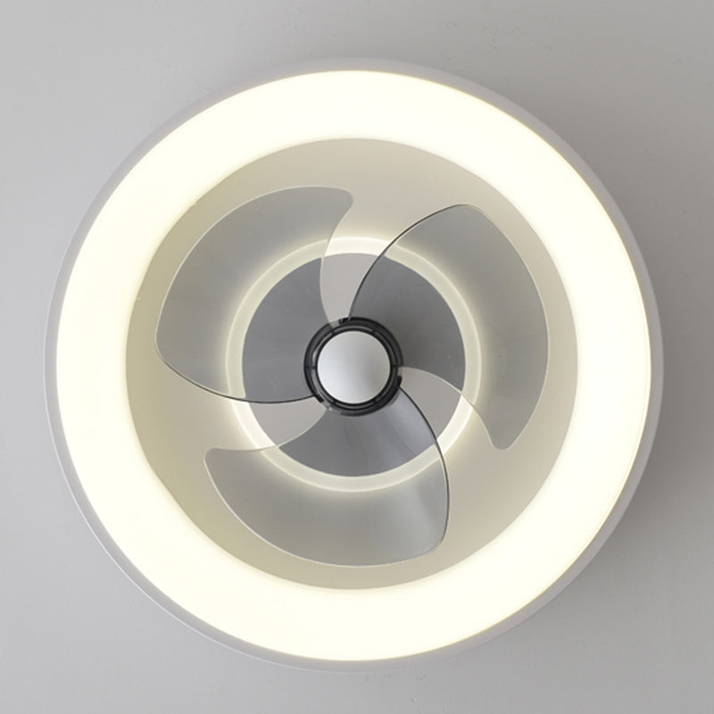 Ventola a soffitto in metallo a forma geometrica Stile moderno a 2 luci lampada a ventola del soffitto