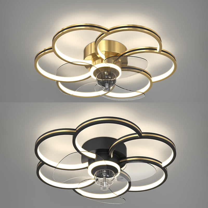 Luci ventilatori a soffitto geometrico in metallo MODERNO MODERNA LUCIFICA
