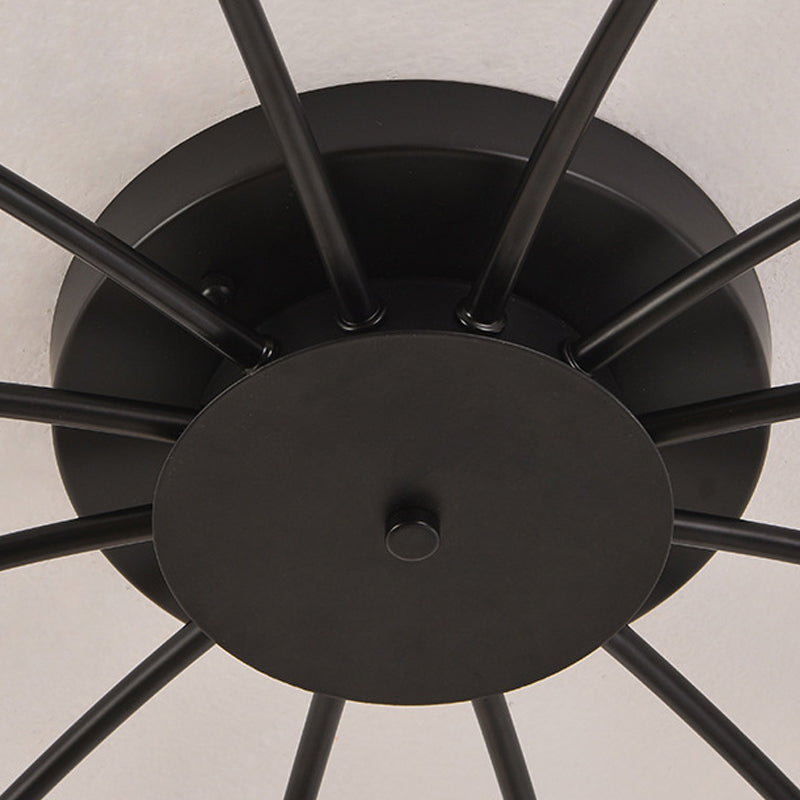 Lámpara de techo redondo de vidrio lámpara de montaje semi rasciquete led simple