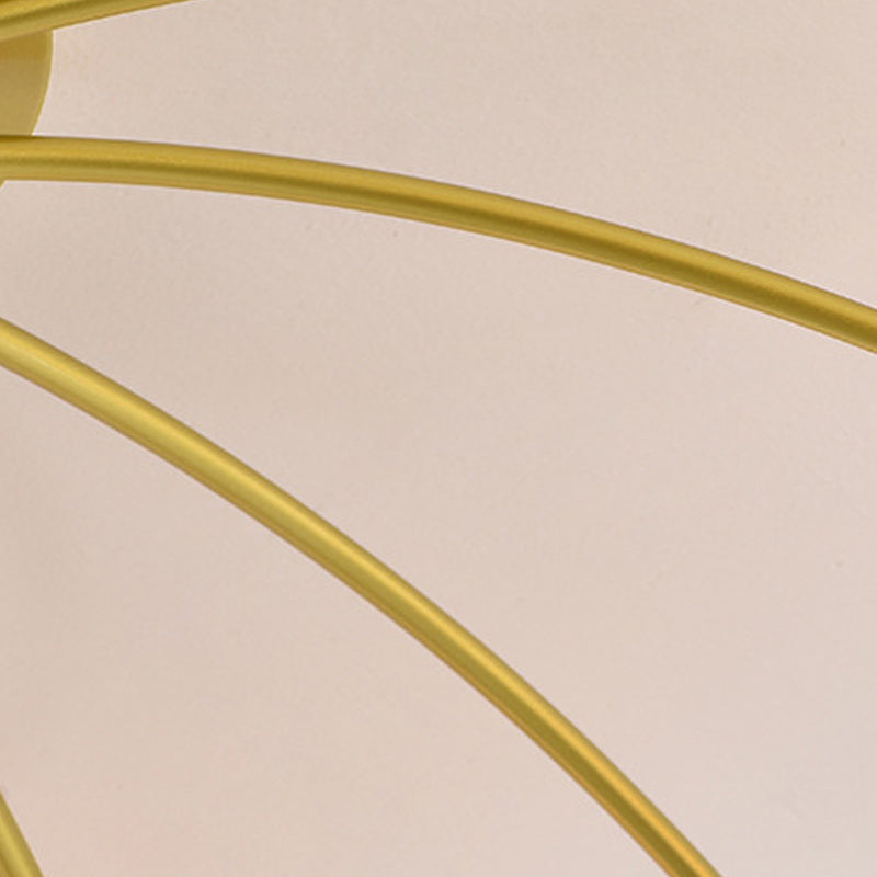 Lámpara de techo redondo de vidrio lámpara de montaje semi rasciquete led simple