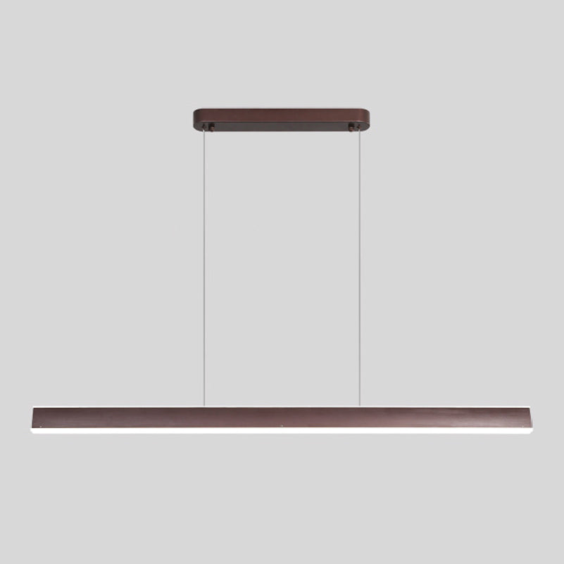 Métal Metal Island Light Strip 2 lumières Pendentif Island LED pour salle à manger