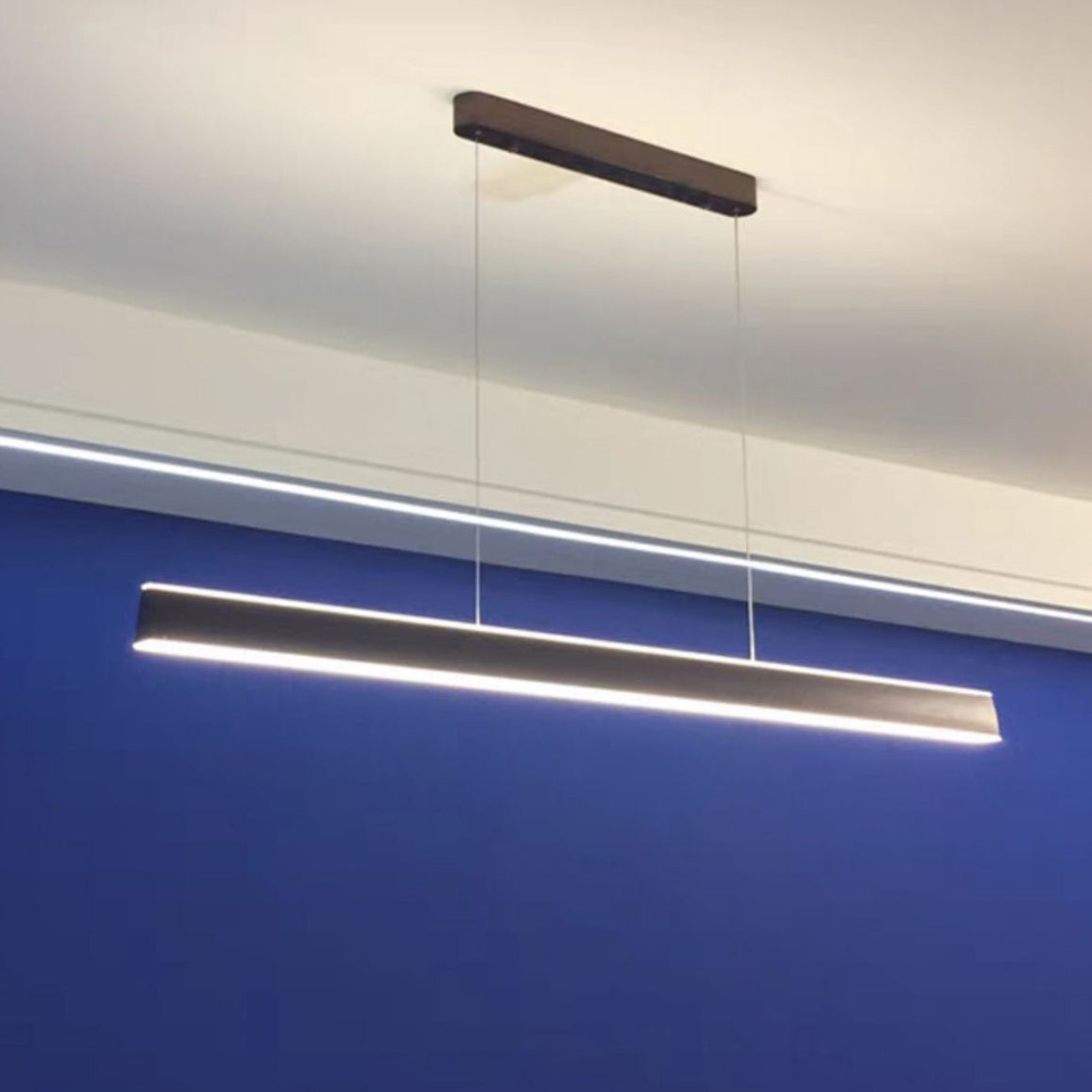 Métal Metal Island Light Strip 2 lumières Pendentif Island LED pour salle à manger