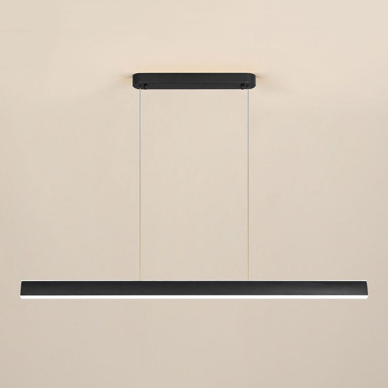 Métal Metal Island Light Strip 2 lumières Pendentif Island LED pour salle à manger