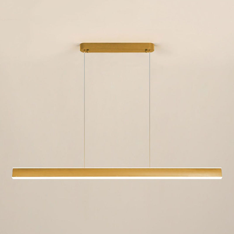 Métal Metal Island Light Strip 2 lumières Pendentif Island LED pour salle à manger