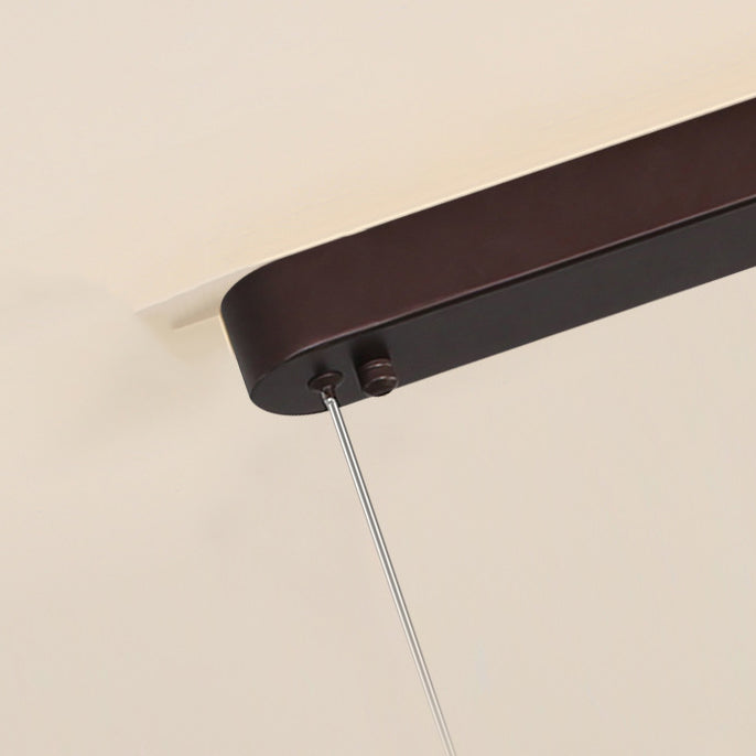 Métal Metal Island Light Strip 2 lumières Pendentif Island LED pour salle à manger