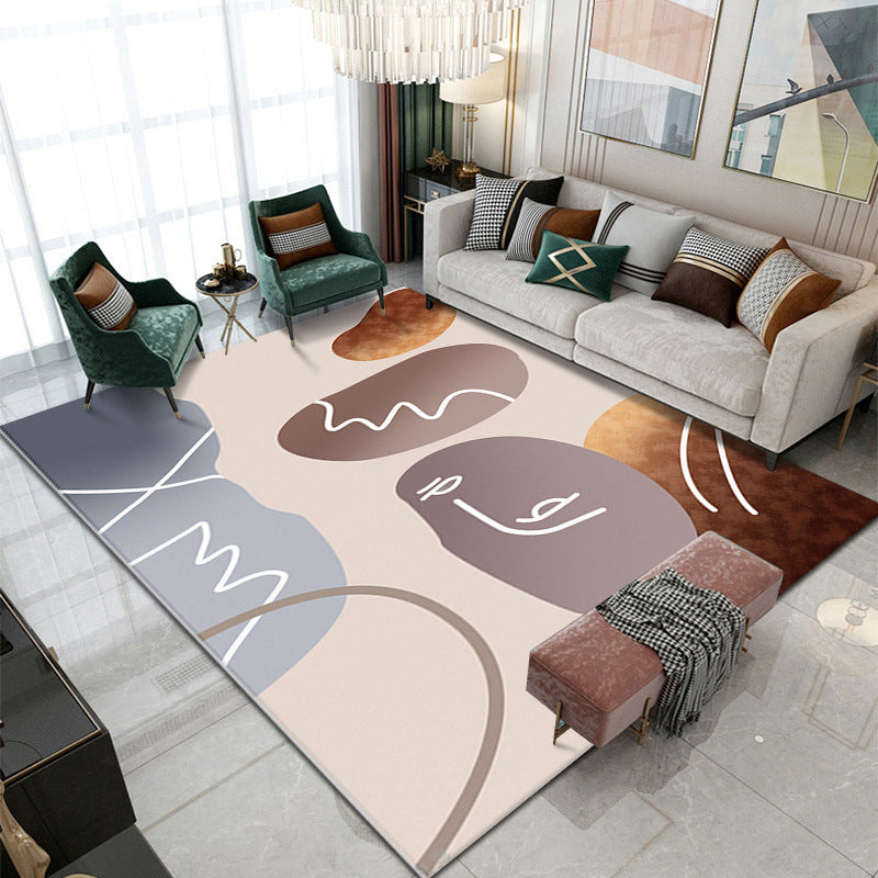 Tapis de contraste moderne moderne rose tapis de support sans glissement pour décoration intérieure