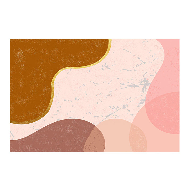 Tapis de couleur rose en Polyester, style nordique, résistant aux taches, pour la décoration de la maison