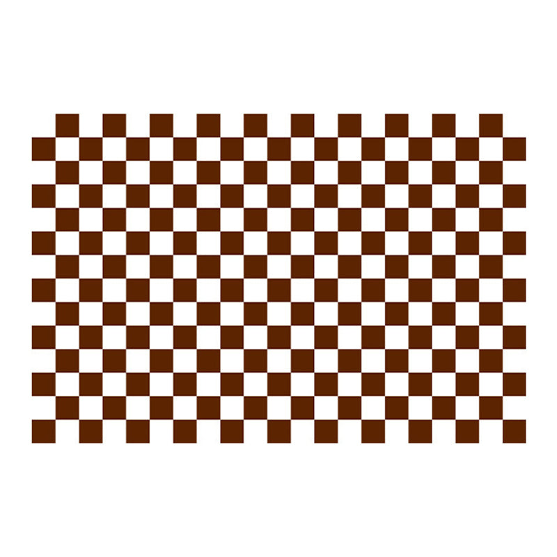 Green Check Pattern Rug Polyester Modern Rug Stain Resistant Rug for Home Decor