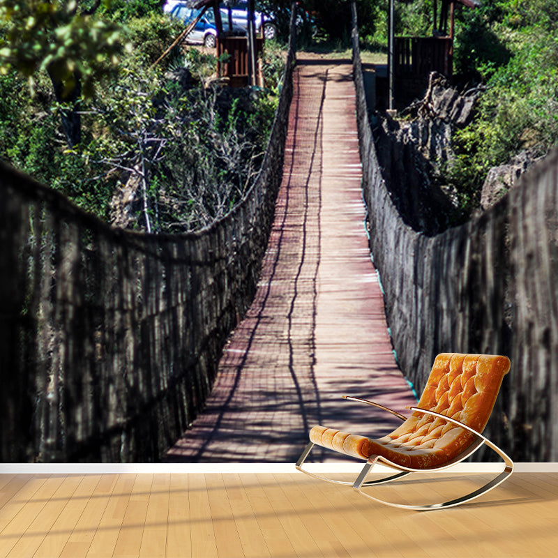 Environment Friendly Mural Wallpaper Wooden Bridge Photography Bedroom Wall Mural