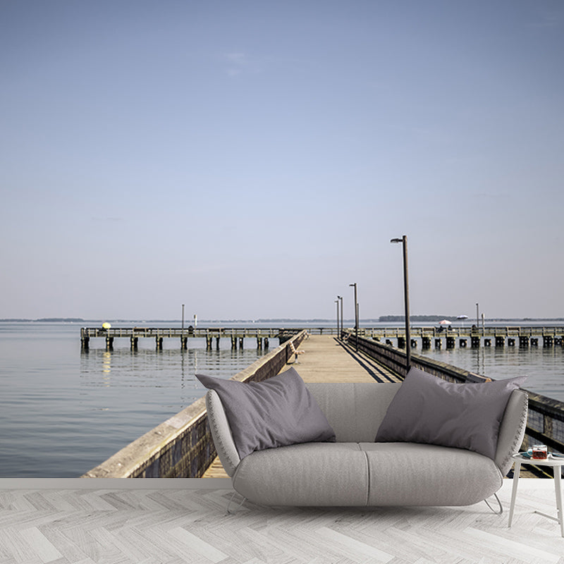 Environment Friendly Mural Wallpaper Wooden Bridge Photography Bedroom Wall Mural