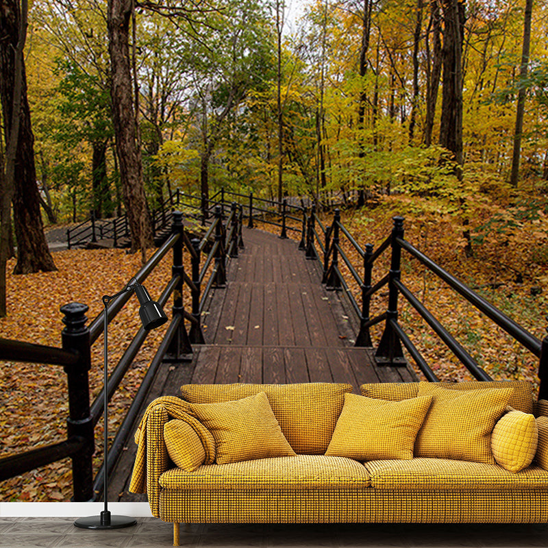 Photography Stain Resistant Mural Wallpaper Forest Path Living Room Wall Mural
