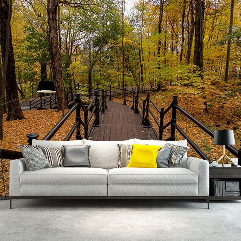 Photography Stain Resistant Mural Wallpaper Forest Path Living Room Wall Mural